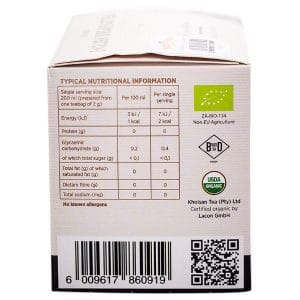 Khoisan Earl Grey Box nutritional information